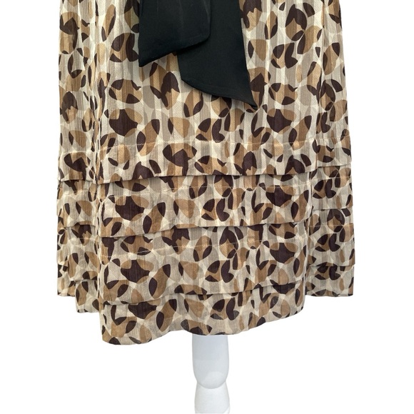 BCBG MAXAZRIA SILK COCKTAIL DRESS.EMPIRE WAIST.ABSTRACT ANIMAL PRINT.SIZE 4 - Picture 6 of 16